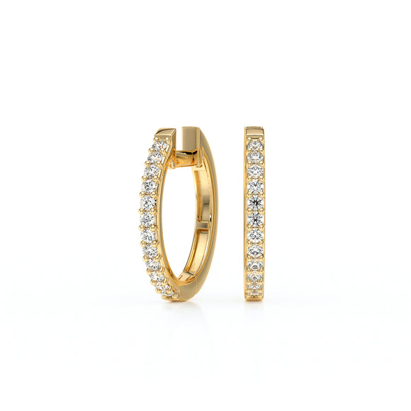 Boucles d’oreilles créoles diamant - 2