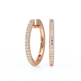 Boucles d’oreilles créoles diamant - 3