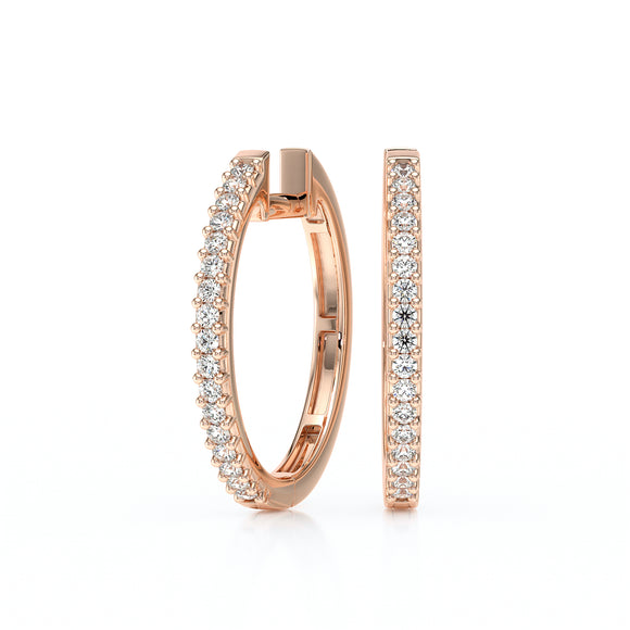 Boucles d’oreilles créoles diamant - 3