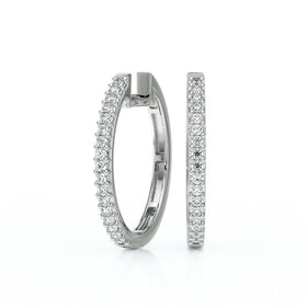 Boucles d’oreilles créoles diamant - 3