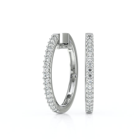 Boucles d’oreilles créoles diamant - 3