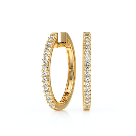 Boucles d’oreilles créoles diamant - 3