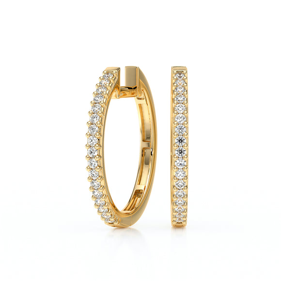 Boucles d’oreilles créoles diamant - 3