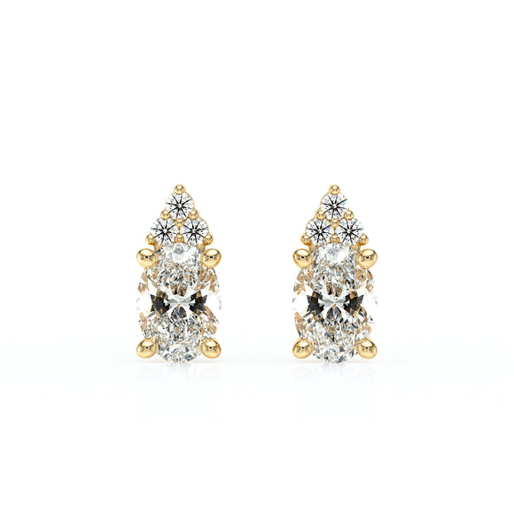 Boucles d'oreilles diamant Coucher de Soleil - 5
