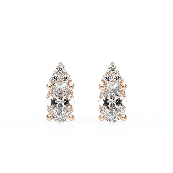 Boucles d'oreilles diamant Coucher de Soleil - 5