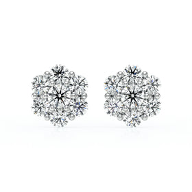 Boucles d’oreilles diamant Florale - 1