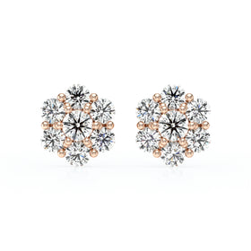 Boucles d’oreilles diamant Florale - 1