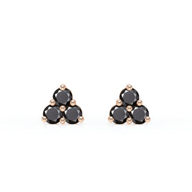 Boucles d’oreilles diamant noir Coucher de Soleil - 1