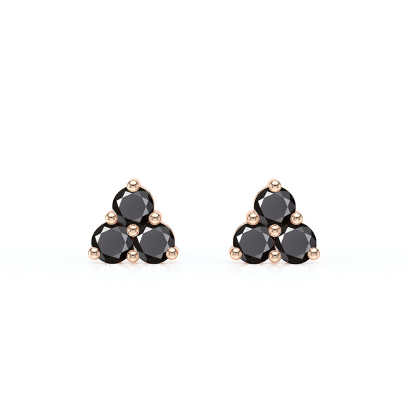 Boucles d’oreilles diamant noir Coucher de Soleil - 1