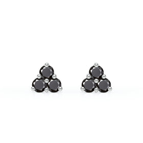 Boucles d’oreilles diamant noir Coucher de Soleil - 1