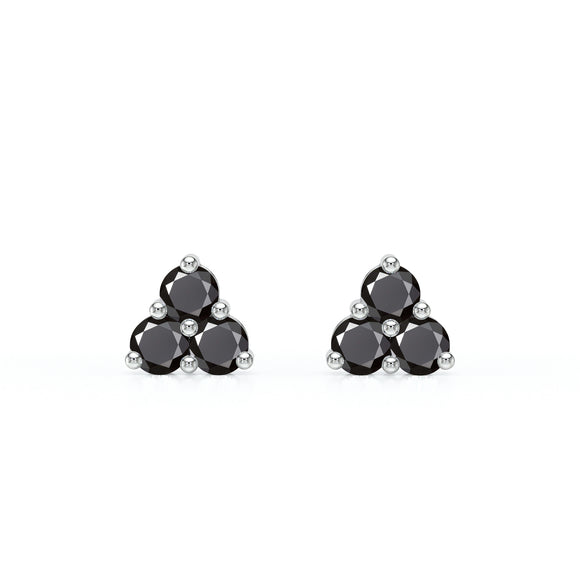 Boucles d’oreilles diamant noir Coucher de Soleil - 1