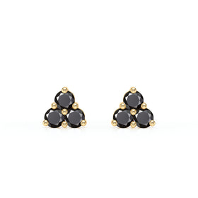 Boucles d’oreilles diamant noir Coucher de Soleil - 1