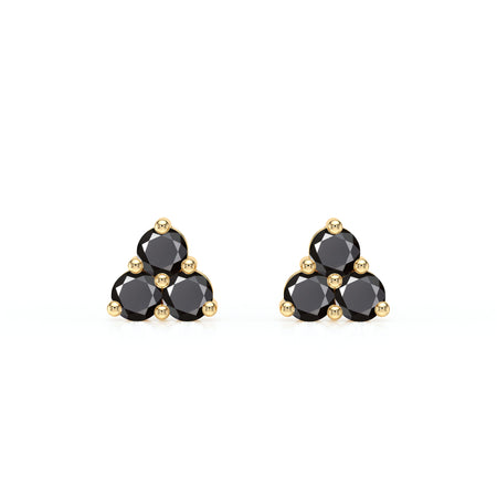 Boucles d’oreilles diamant noir Coucher de Soleil - 1