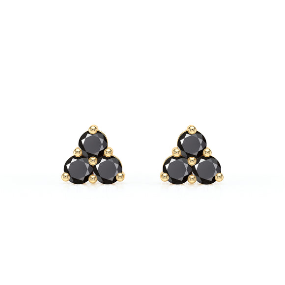 Boucles d’oreilles diamant noir Coucher de Soleil - 1