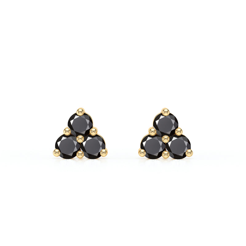 Boucles d’oreilles diamant noir Coucher de Soleil - 1