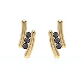Boucles d’oreilles diamant noir Premier Pas - 1
