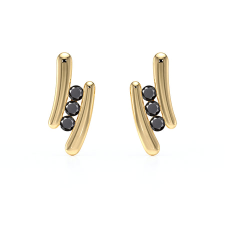 Boucles d’oreilles diamant noir Premier Pas - 1