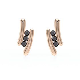 Boucles d’oreilles diamant noir Premier Pas - 1