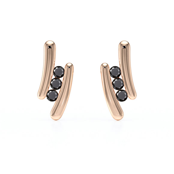 Boucles d’oreilles diamant noir Premier Pas - 1