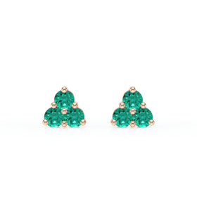 Boucles d’oreilles émeraude Coucher de Soleil - 1