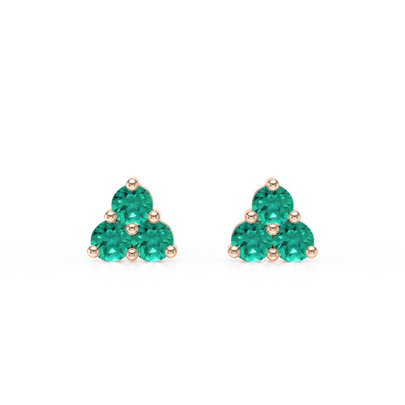 Boucles d’oreilles émeraude Coucher de Soleil - 1