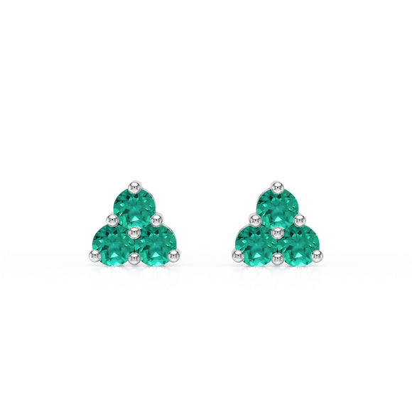Boucles d’oreilles émeraude Coucher de Soleil - 1