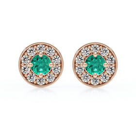 Boucles d’oreilles émeraude et diamant Coup de Foudre - 1