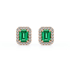 Boucles d’oreilles émeraude et diamant Coup de Foudre - 2