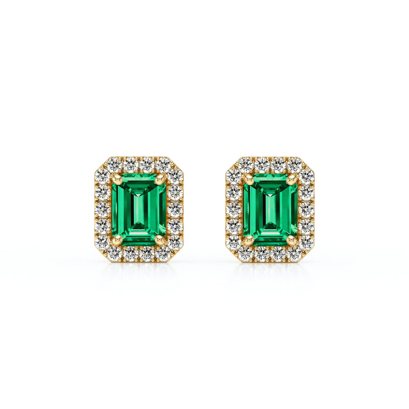 Boucles d’oreilles émeraude et diamant Coup de Foudre - 2