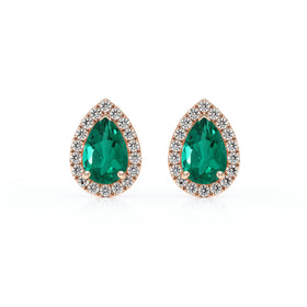Boucles d’oreilles émeraude et diamant Coup de Foudre - 4