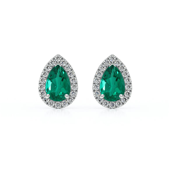 Boucles d’oreilles émeraude et diamant Coup de Foudre - 4