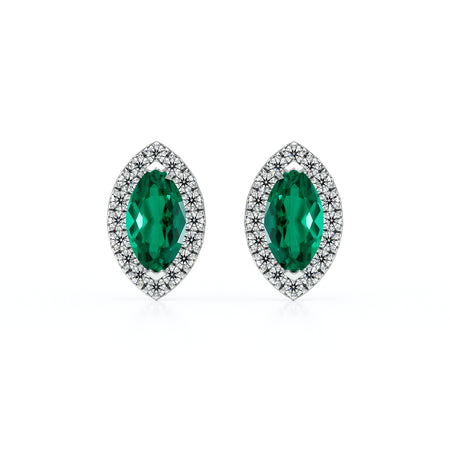 Boucles d’oreilles émeraude et diamant Coup de Foudre - 5