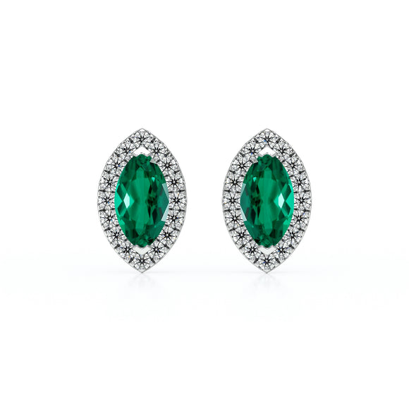 Boucles d’oreilles émeraude et diamant Coup de Foudre - 5