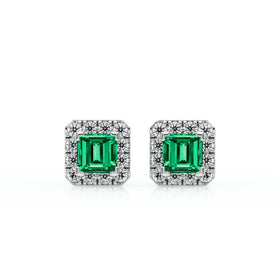 Boucles d’oreilles émeraude et diamant Coup de Foudre - 6