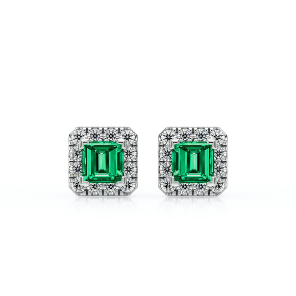 Boucles d’oreilles émeraude et diamant Coup de Foudre - 6
