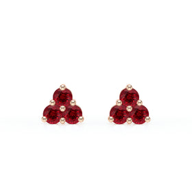 Boucles d’oreilles rubis Coucher de Soleil - 1