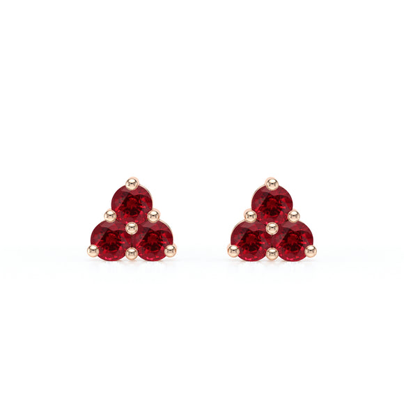 Boucles d’oreilles rubis Coucher de Soleil - 1