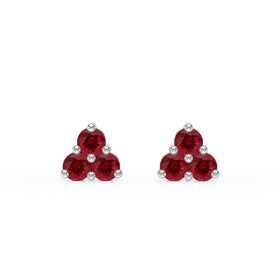 Boucles d’oreilles rubis Coucher de Soleil - 1