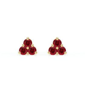 Boucles d’oreilles rubis Coucher de Soleil - 1