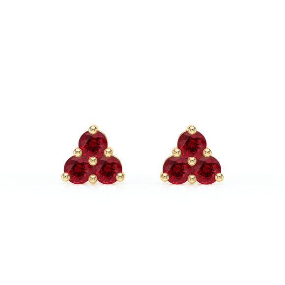 Boucles d’oreilles rubis Coucher de Soleil - 1