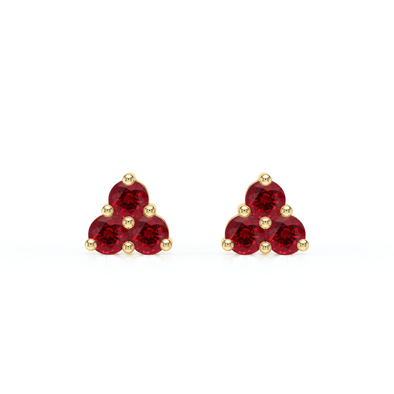 Boucles d’oreilles rubis Coucher de Soleil - 1