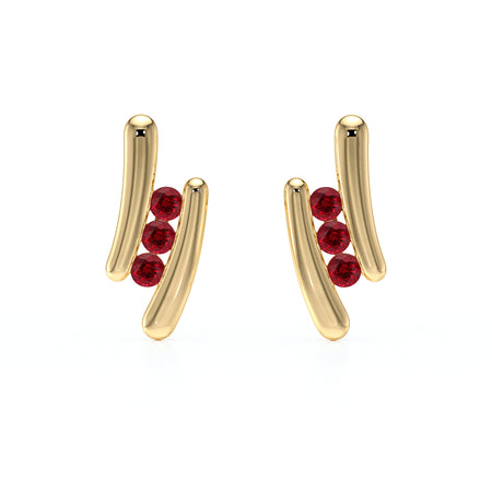 Boucles d’oreilles rubis Premier Pas - 1