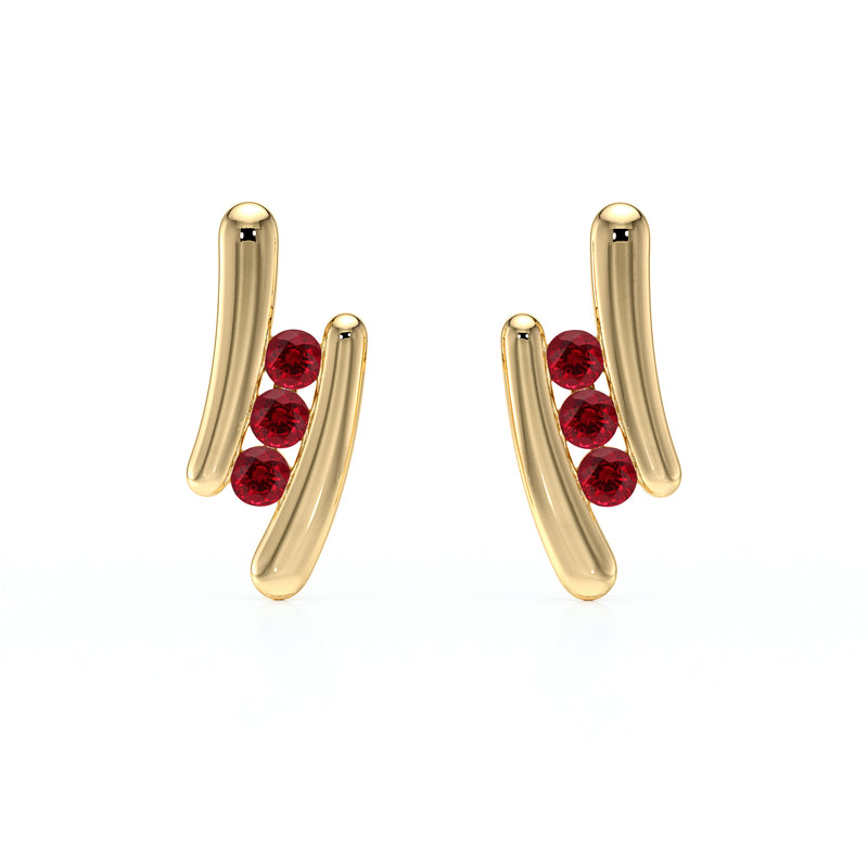 Boucles d’oreilles rubis Premier Pas - 1