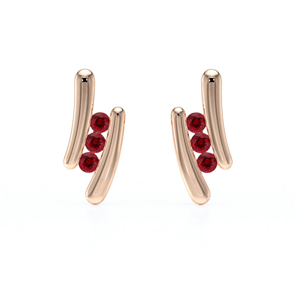 Boucles d’oreilles rubis Premier Pas - 1