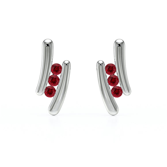 Boucles d’oreilles rubis Premier Pas - 1