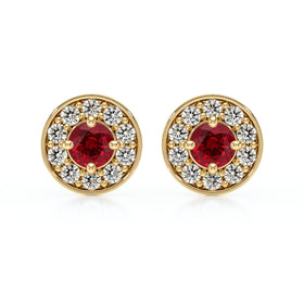 Boucles d’oreilles rubis et diamant Coup de Foudre - 1
