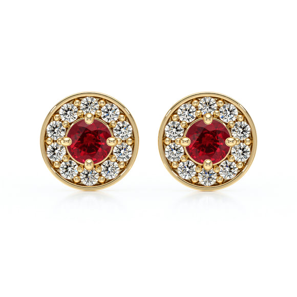 Boucles d’oreilles rubis et diamant Coup de Foudre - 1