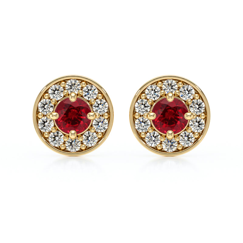 Boucles d’oreilles rubis et diamant Coup de Foudre - 1
