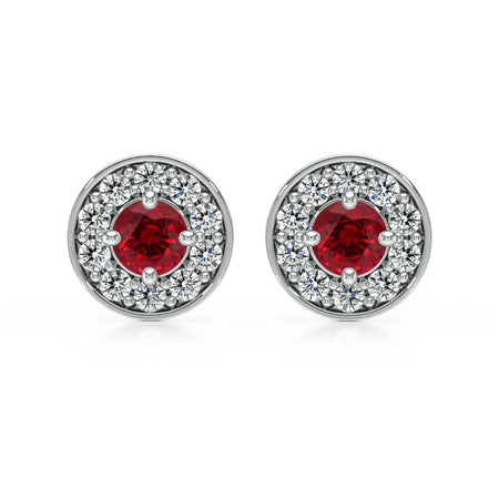 Boucles d’oreilles rubis et diamant Coup de Foudre - 1
