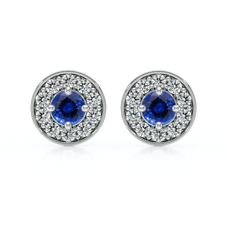 Boucles d’oreilles saphir et diamant Coup de Foudre - 1